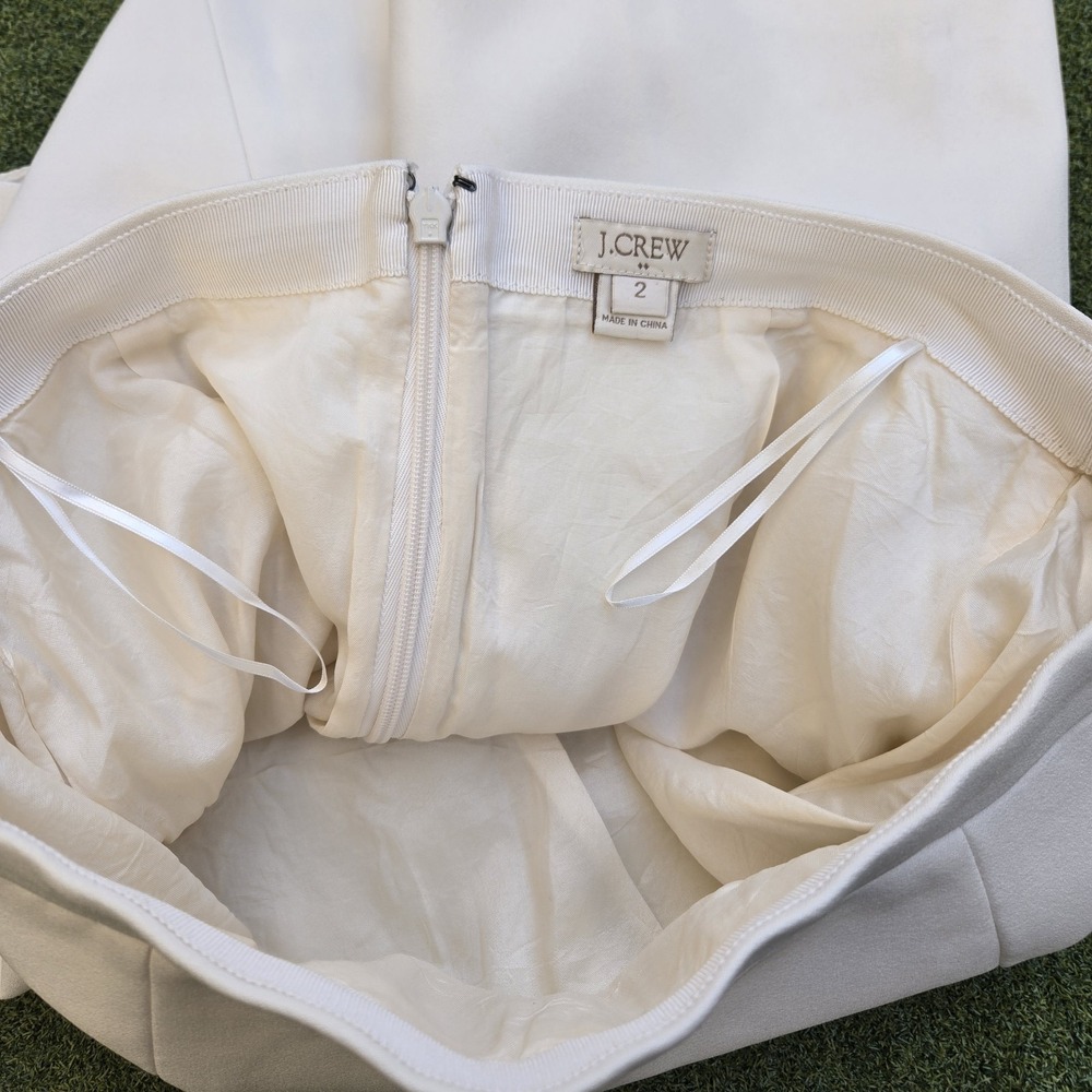 J.crew Skirt Women's Size 2 Beige Fit & Flare Mini - Picture 4 of 11